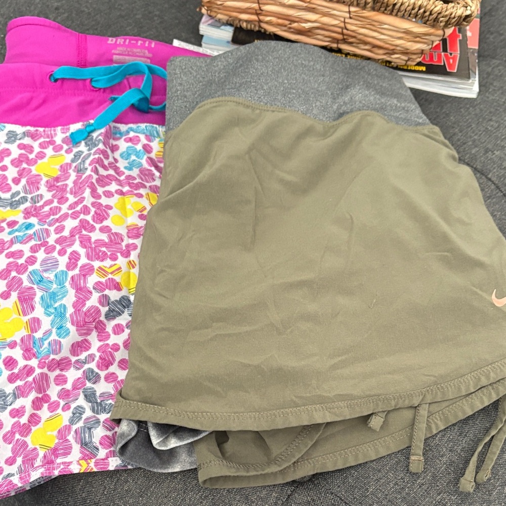 Nike Olive and Pink Patterned Skirts